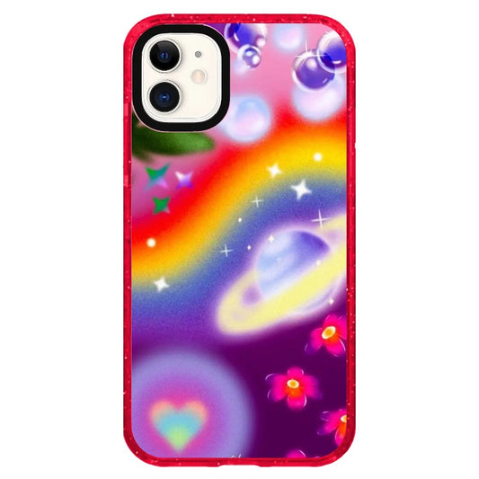 Y2K Style Rainbow and UFO Colorful Phone case_iPhone Clear Impact Case Limited  [1535161]