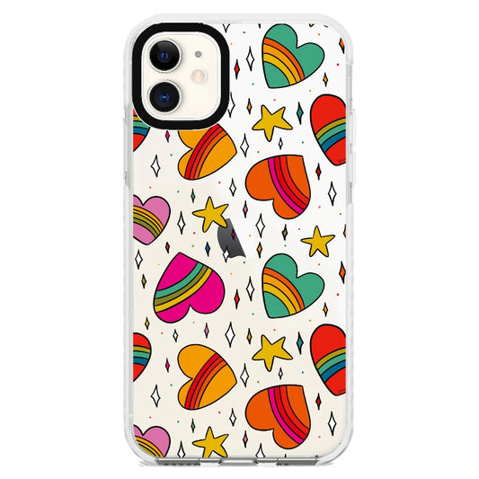 Rainbow Hearts_iPhone Clear Impact Case [1523885]