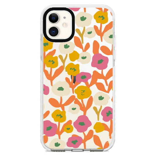 Acrylic Style Yellow, Pink and White Floral Phone Case_iPhone Clear Impact Case [1535155]