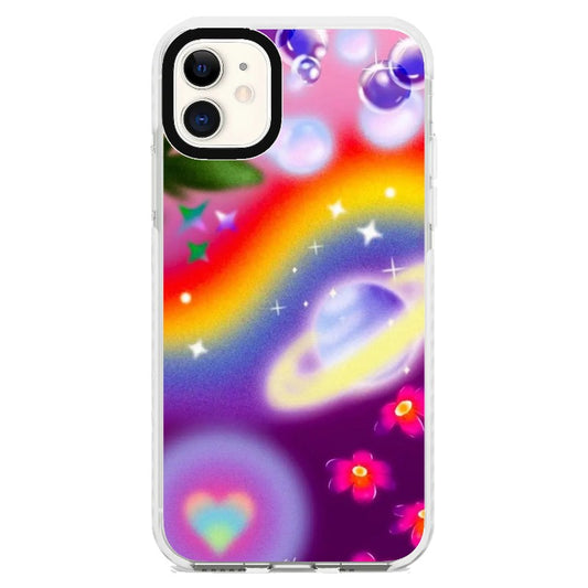 Y2K Style Rainbow and UFO Colorful Phone case_iPhone Clear Impact Case [1535161]