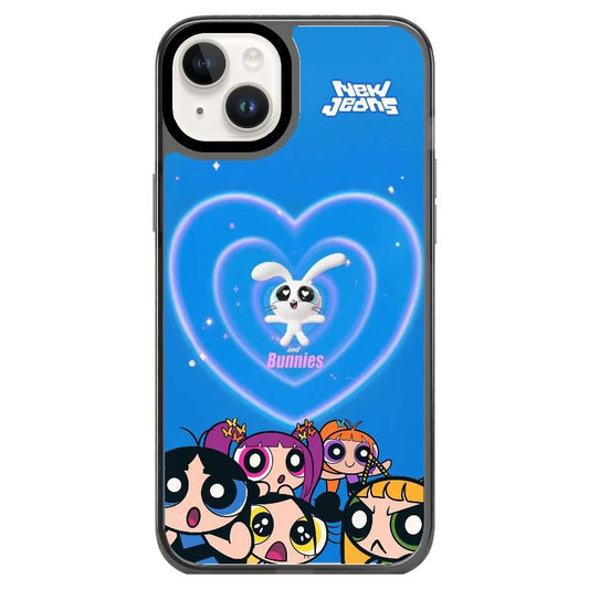 New Jeans Bunny and Powerpuff Girls Theme Phone Case_Clear Impact Case - Black