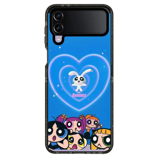 New Jeans Bunny and Powerpuff Girls Theme Phone Case_Samsung Clear Impact Case - Black