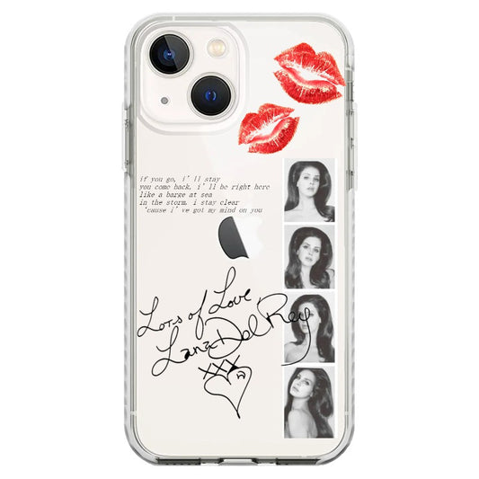 Lana Del Rey Signature and Photobooth Phone Case_Clear Impact Case - White- flat case