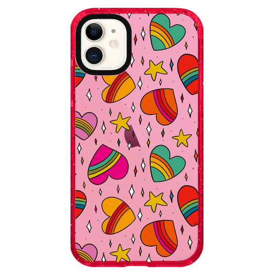 Rainbow Hearts_iPhone Clear Impact Case Limited  [1523885]