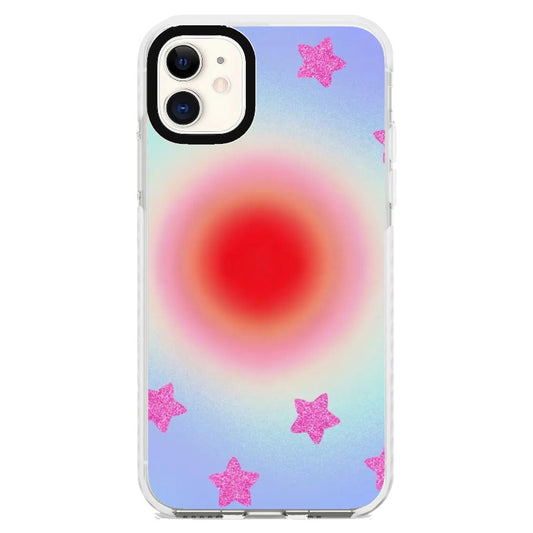 Blue and Red Radient With Stars Phone Case_iPhone Clear Impact Case [1535162]