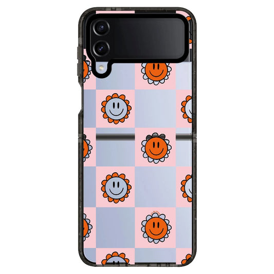 Happy Face Checkerboard Print_Samsung Z Flip [1523881]