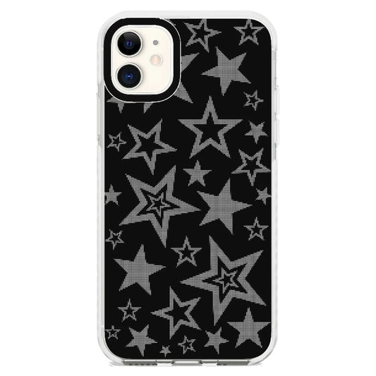 Black and Sliver Star Girl Y2K Phone Case_iPhone Clear Impact Case [1530593]