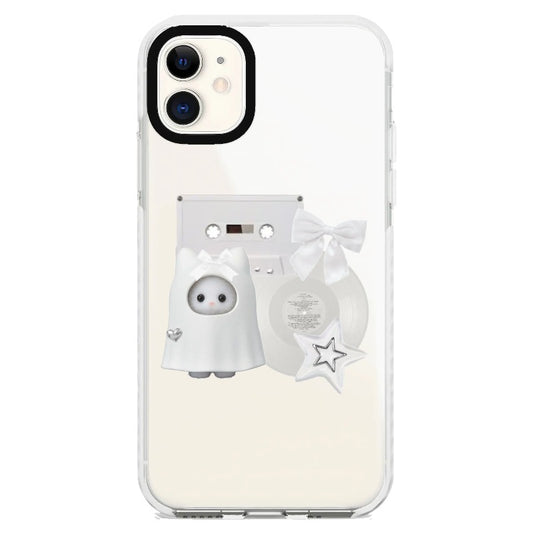 Ghost Cat! ☁️👻🤍_iPhone Clear Impact Case [1531010]