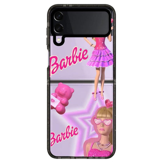 Barbie Inspired Pink Theme Phone Case_Samsung Clear Impact Case - Black