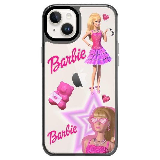 Barbie Inspired Pink Theme Phone Case_Clear Impact Case - Black