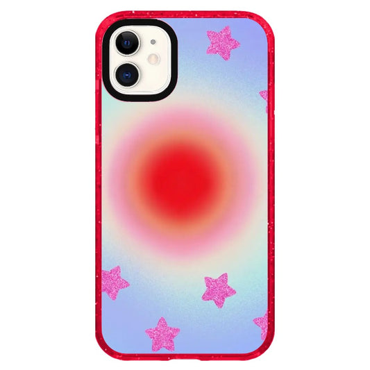 Blue and Red Radient With Stars Phone Case_iPhone Clear Impact Case Limited  [1535162]