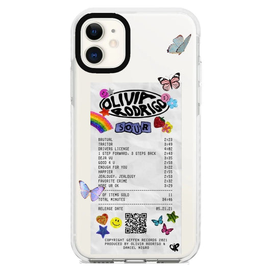 Olivia Song List Receipt Style Phone Case_iPhone Clear Impact Case