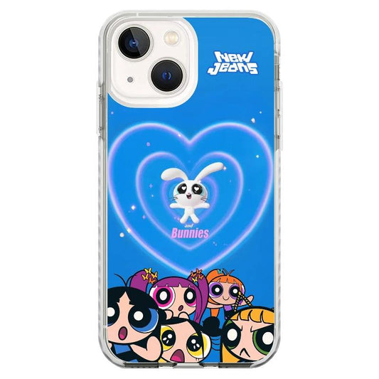 New Jeans Bunny and Powerpuff Girls Theme Phone Case_Clear Impact Case - White- flat case