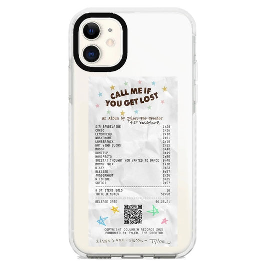 Call Me If You Get Lost Receipt Style Phone Case_iPhone Clear Impact Case [1515562]