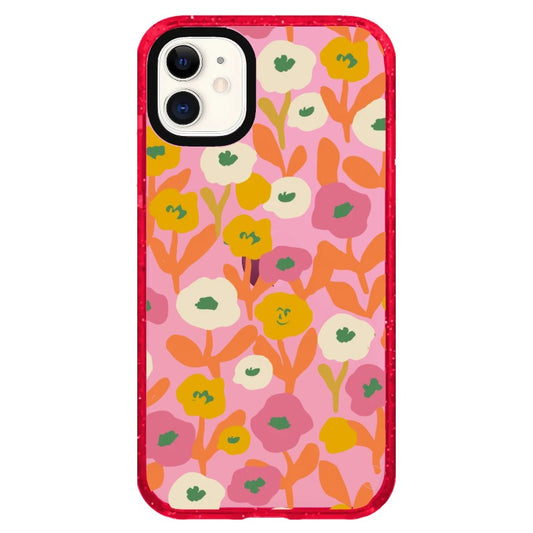 Acrylic Style Yellow, Pink and White Floral Phone Case_iPhone Clear Impact Case Limited  [1535155]