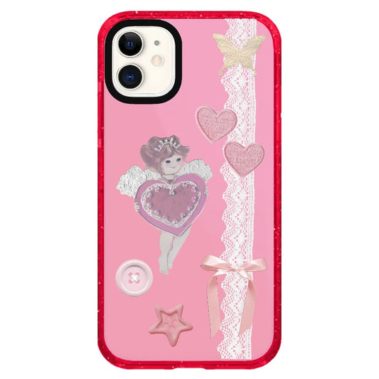 Pink Heart Angel and Lace_iPhone Clear Impact Case Limited  [1532122]