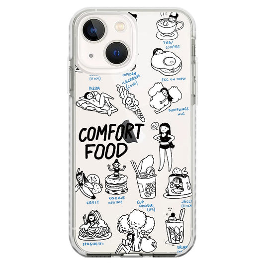 Comfort Food_Clear Impact Case - White- flat case