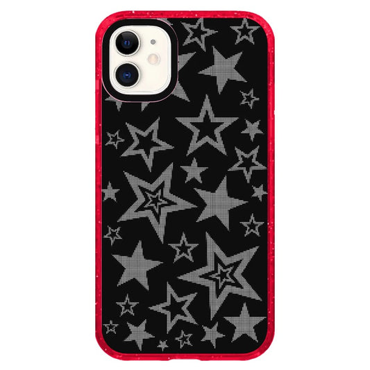 Black and Sliver Star Girl Y2K Phone Case_iPhone Clear Impact Case Limited  [1530593]